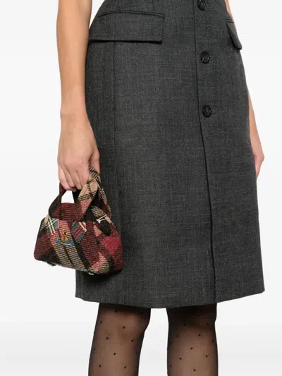 Vivienne Westwood Logo-embroidered Mini Tote Bag In Multi