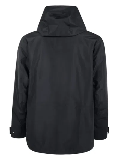 Laminar Hooded Pocket Coat In Black