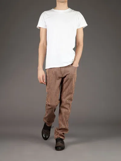 Carven Checked Trouser In Brown