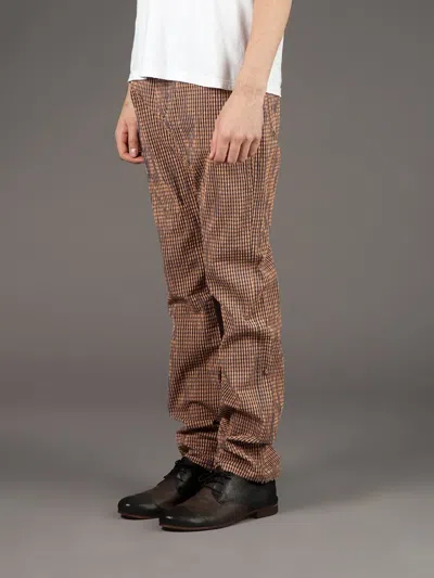 Carven Checked Trouser In Brown