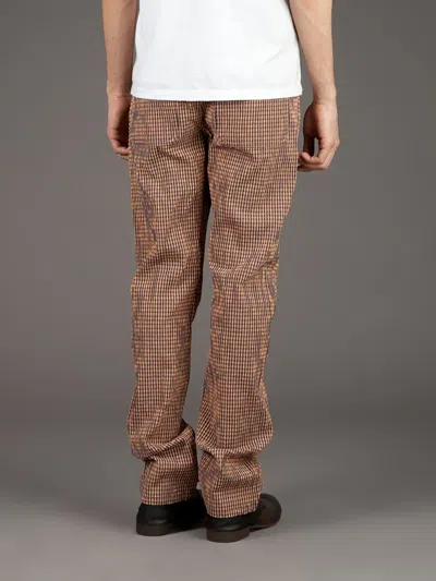 Carven Checked Trouser In Brown