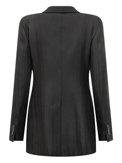 梯形翻领单排扣西装夹克