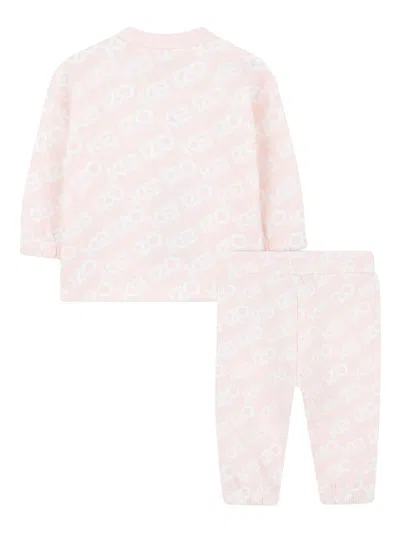 Kenzo Monogram-pattern Tracksuit In Pink