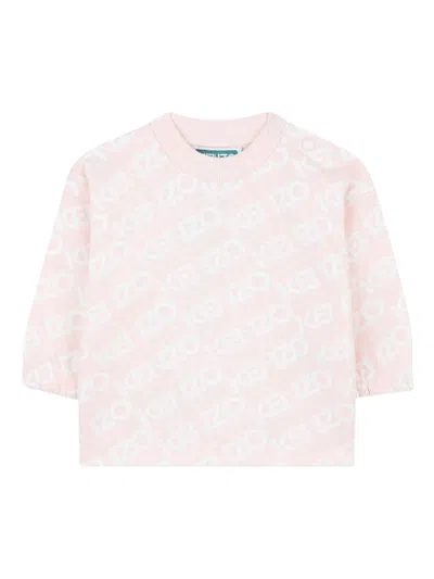 Kenzo Monogram-pattern Tracksuit In Pink