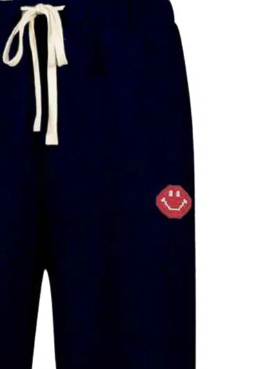 Joshua Sanders X Smiley® Pixel Drawstring-fastening Track Pants In Blue