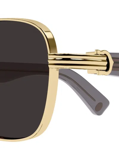 Cartier Geometric Frame Sunglasses In Brown