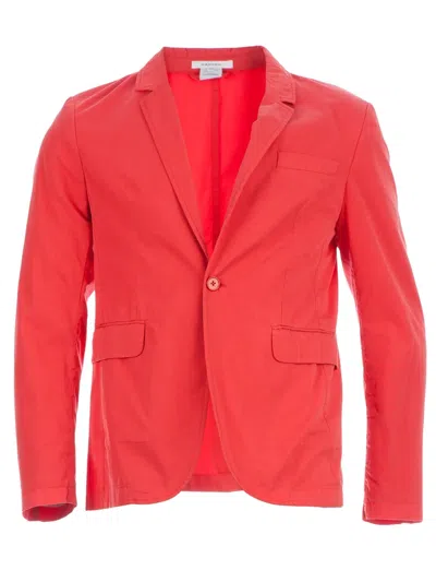 Carven Single Button Blazer In Red