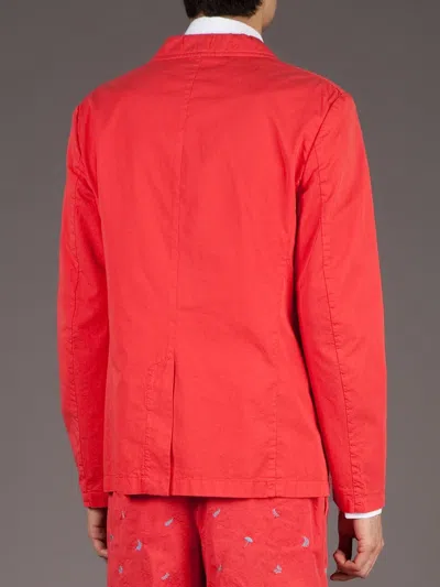 Carven Single Button Blazer In Red