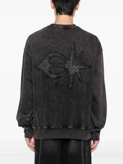 Five Cm Logo Washed Sweatshirt In Black