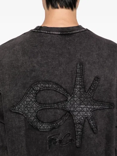 Five Cm Logo Washed Sweatshirt In Black