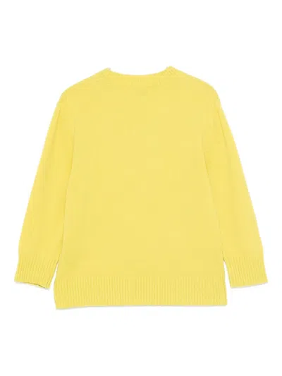 Laneus Logo-embroidered Sweater In Yellow
