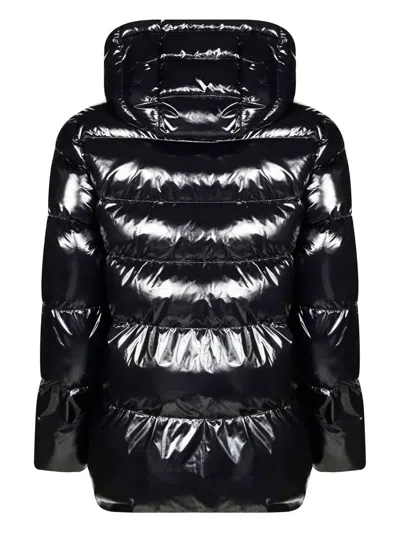 Pinko Eleodoro Caban Hooded Puffer Jacket In Black