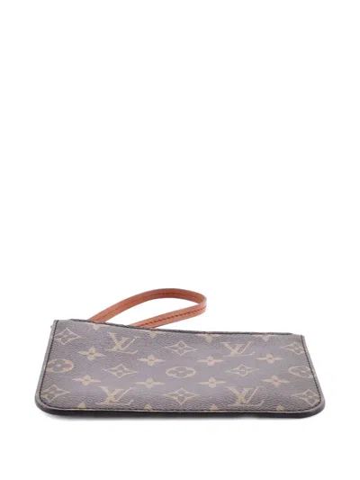 Pre-owned Louis Vuitton Monogram Canvas Pouch In Brown