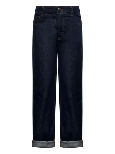 John Richmond Junior Cuffed Jeans In Blue