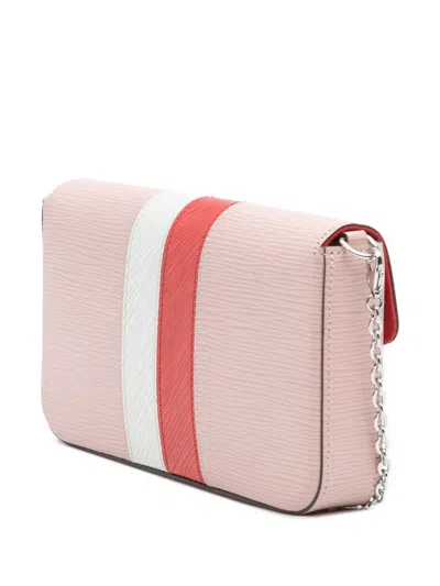 Pre-owned Louis Vuitton 2018 Epi Stripes Pochette Felicie Crossbody Bag In Pink