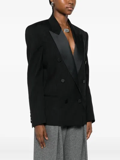 Stella Mccartney Double-breasted Blazer In Black