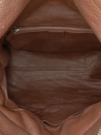 Pre-owned Gucci 2016-2025 Gg Canvas Ramble Layered Satchel In Brown