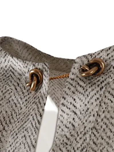 Antonelli Silk Shirt With Classic Collar And Buttoned Cuffs In Neutral