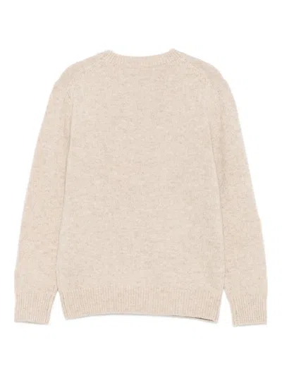 Mc2 Saint Barth Text-print Sweater In Neutral