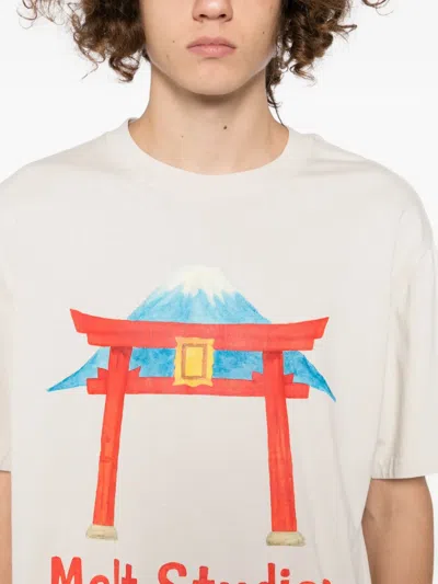 Melt Graphic-print T-shirt In White