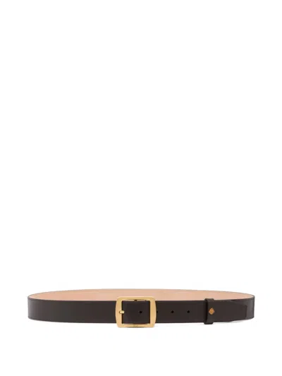 Bally Glen Buckle Leather Belt In Black