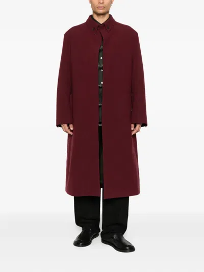 Yohji Yamamoto Single-breasted Coat In Red