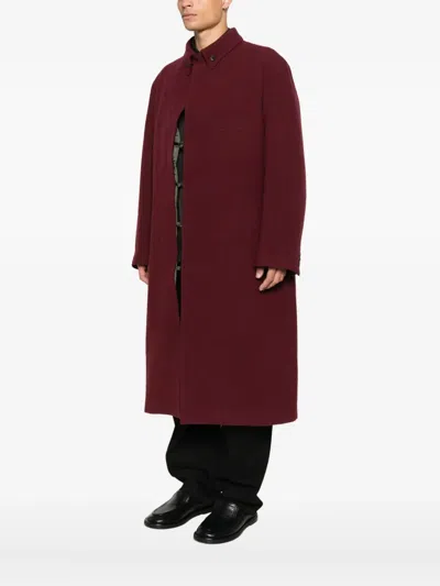 Yohji Yamamoto Single-breasted Coat In Red