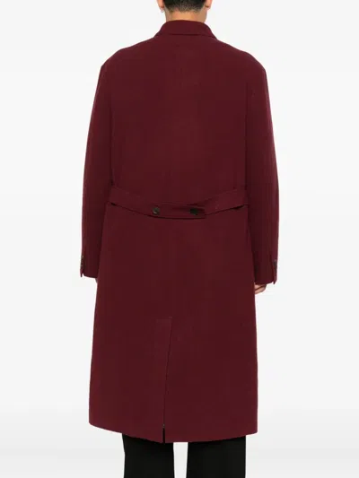 Yohji Yamamoto Single-breasted Coat In Red