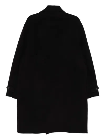 Paolo Pecora Double-breasted Coat In Brown