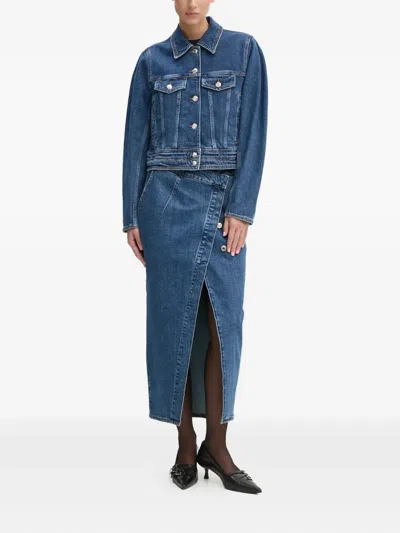 Iro Buttoned Pocket Jacket In Blue