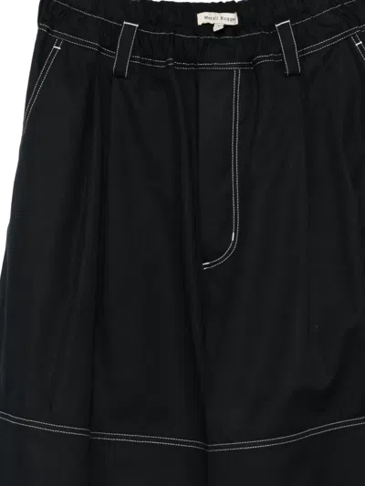 Meryll Rogge Contrast-stitching Trousers In Black