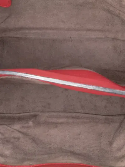 Pre-owned Bottega Veneta 2012-2025 Nappa Intrecciato Karung Glass Tote Bag In Red