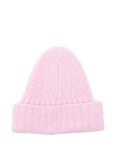 B.b. Walace Ribbed Beanie Hat In Pink