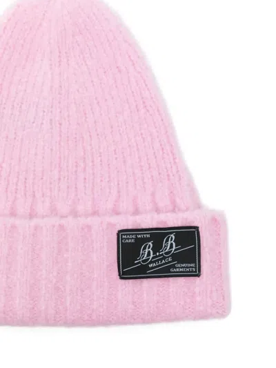B.b. Walace Ribbed Beanie Hat In Pink