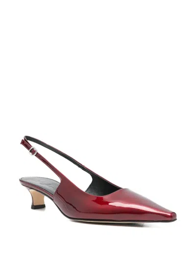 Aeyde 35mm Catrina Slingback Pumps In Red