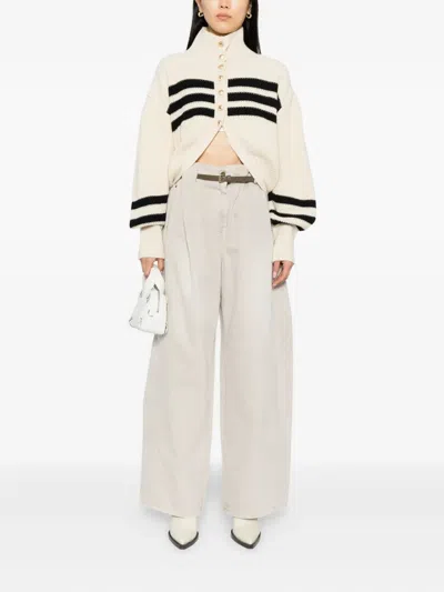 Ych Belted Jeans In Neutral