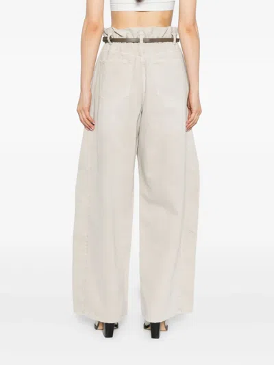 Ych Belted Jeans In Neutral