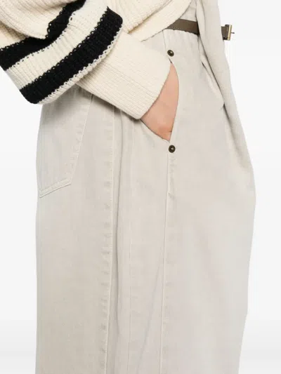 Ych Belted Jeans In Neutral