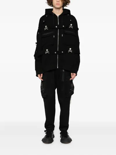 Mastermind Japan Logo-embroidered Trousers In Black