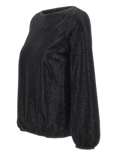 Elena Miro' Puff-sleeves Knitwear In Black