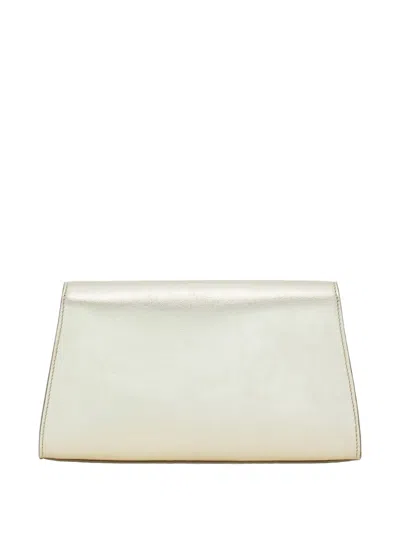 Ferragamo Mini Multi-pocket Clutch Bag In Metallic