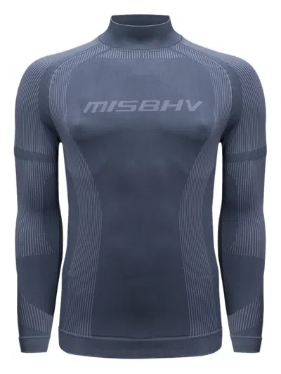 Misbhv Jacquard Striped Long Sleeve Jersey In Blue