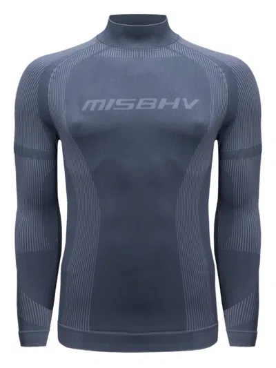 Misbhv Jacquard Striped Long Sleeve Jersey In Blue