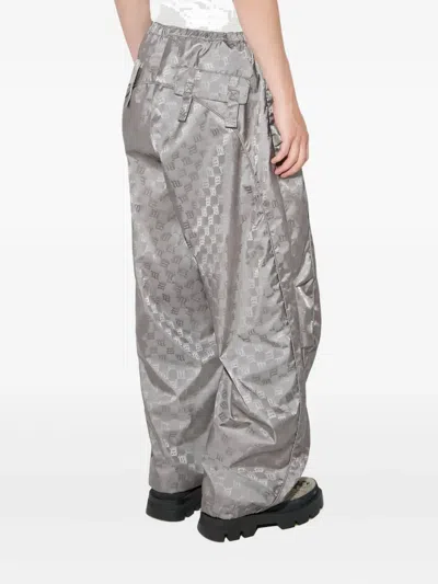 Misbhv Monogram-patterned Trousers In Gray
