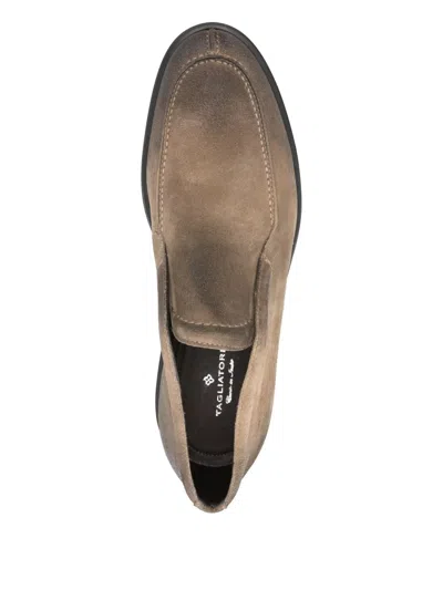 Tagliatore Flat Shoes Beige In Brown