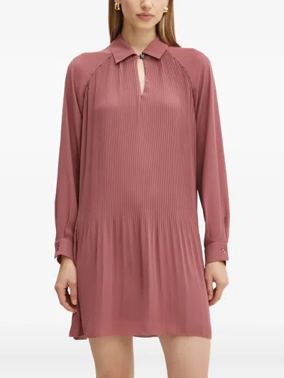 Liu •jo Collared Mini Dress In Pink