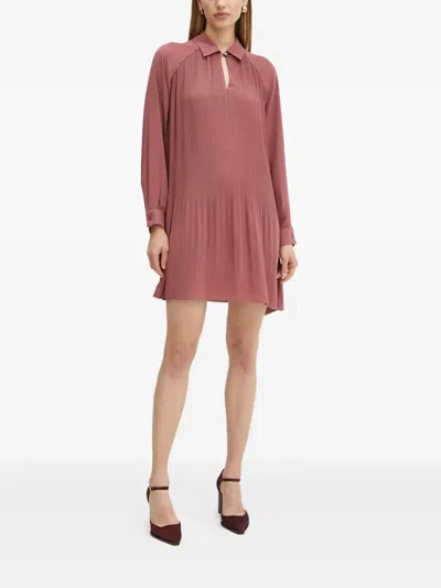 Liu •jo Collared Mini Dress In Pink