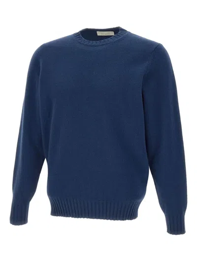 Filippo De Laurentiis Ribbed Crew-neck Sweater In Blue