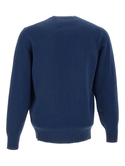 Filippo De Laurentiis Ribbed Crew-neck Sweater In Blue