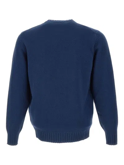 Filippo De Laurentiis Ribbed Crew-neck Sweater In Blue